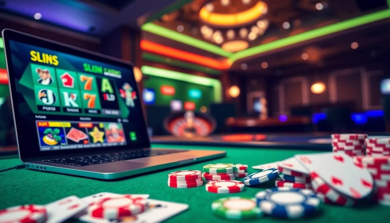 Jouer au casino belgique en ligne avec un interface de jeux attractif et des jetons colorés.