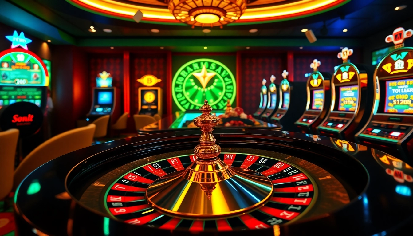 Experience luxury and excitement in a casino en ligne crypto with vibrant gaming elements and cryptocurrency.