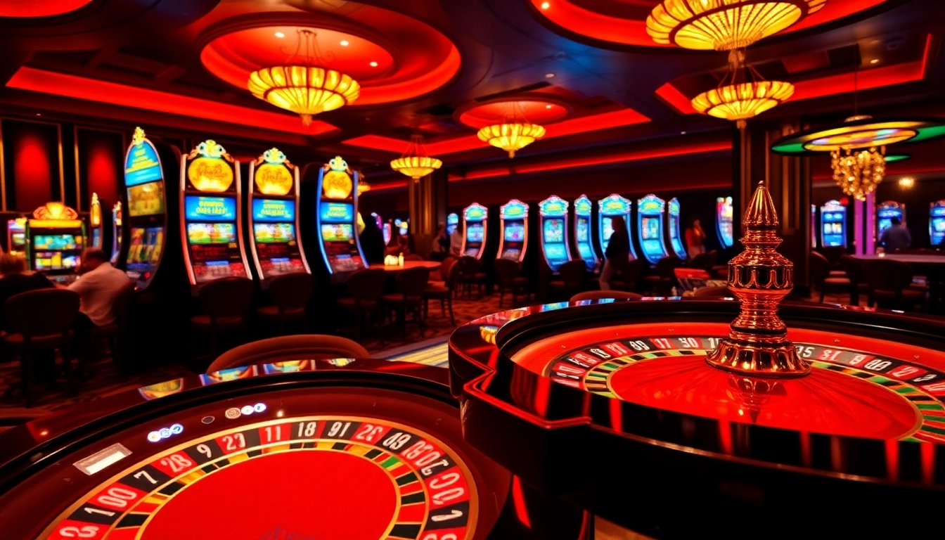 Experience the thrill of the meilleur casino en ligne francais with vibrant gaming visuals and engaging players.
