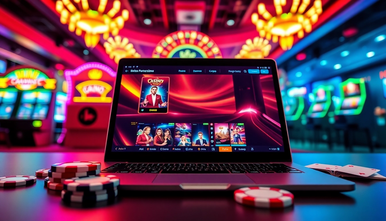 Profitez de casino belgique en ligne avec une interface de jeu captivante sur un ordinateur portable.